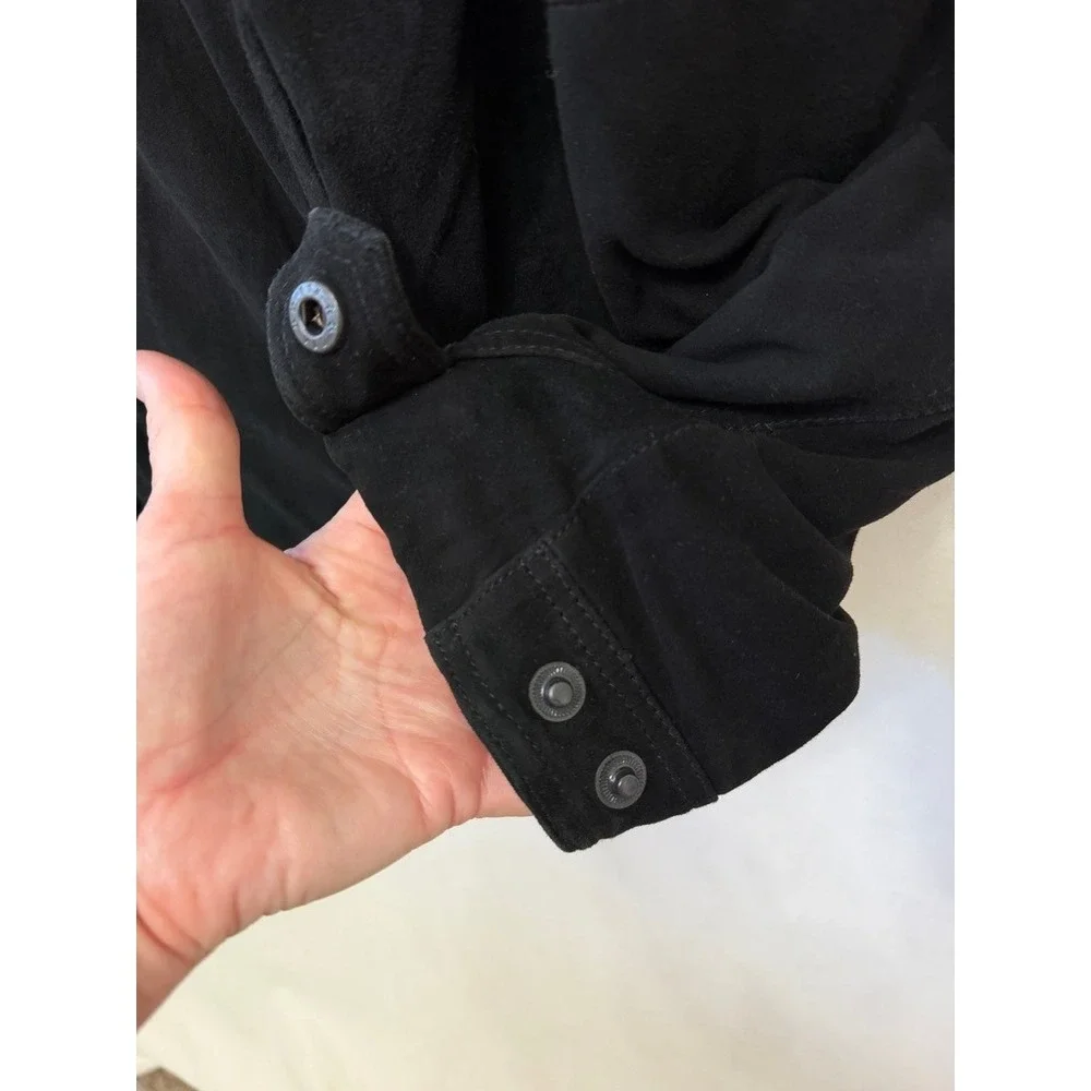 Scotch & Soda Amsterdams Blauw Black Goat Suede Jacket Size Large L